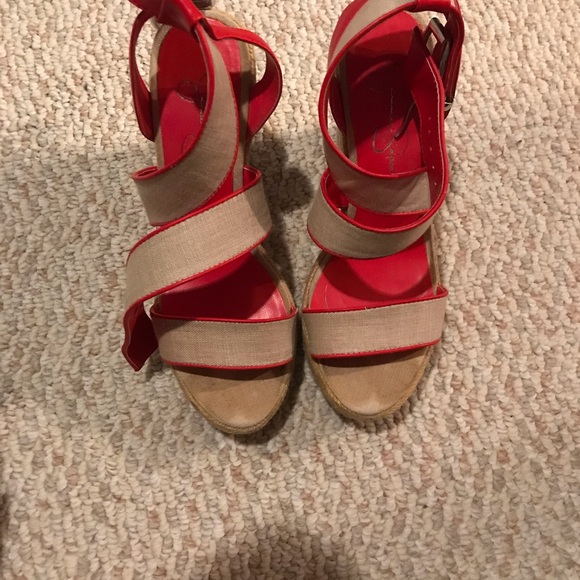 Jessica Simpson Wedge Heeled Sandals - Picture 1 of 3